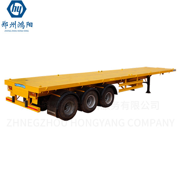 80t afneembare lowboy flatbed trailer flatbed container graafmachine transport lowbed truck trailer