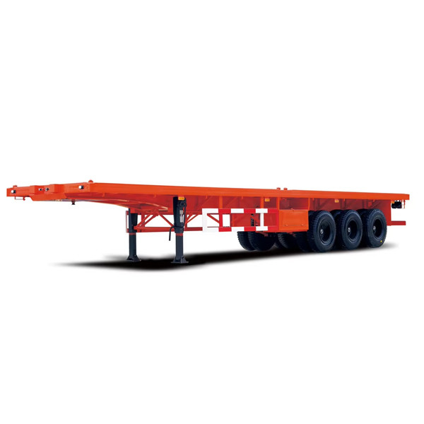 Betrouwbare laagbed-platbedtrailers voor het trekken van platbedcontainers 80t verwijderbare laagbedtrailer