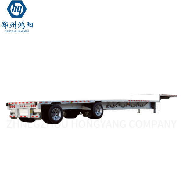 Versatile 80t verwijderbare platte bed-apparatuurtrailer voor graafmachines en zware machines