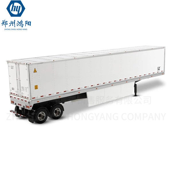 Tri-axel 53-voet-trailers 3-assen doos 30t 40t 50t gesloten halfcontainer-trailer