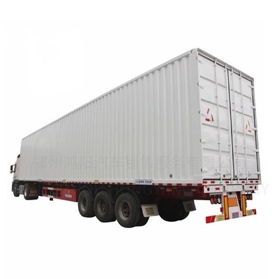 Nieuwe 3-assige vrachtwagen type zware utility box halve aanhangwagen langeafstandslogistiek transport aanhangwagen te koop