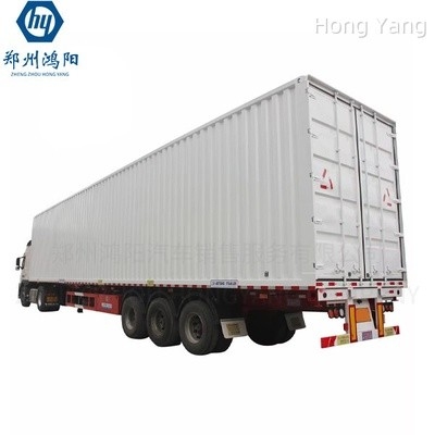 Nieuwe 3-assige vrachtwagen type zware utility box halve aanhangwagen langeafstandslogistiek transport aanhangwagen te koop