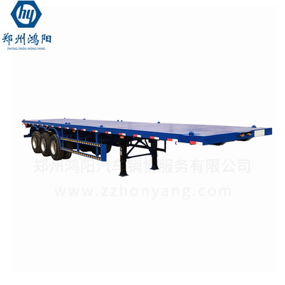 Brand New Flatbed Trailer 4 Axles Lowbed Truck Trailer met aangepaste kleuren
