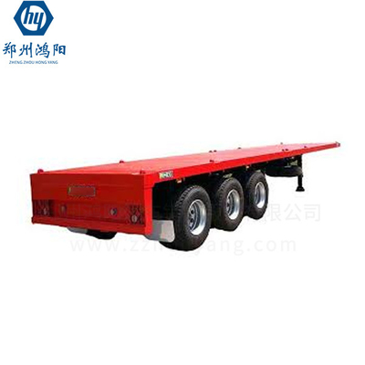 Flatbed Trailer 3 Axle 4 Axle 40T 60T Flatbed Semi-Trailer voor containerschepen met graafmachines